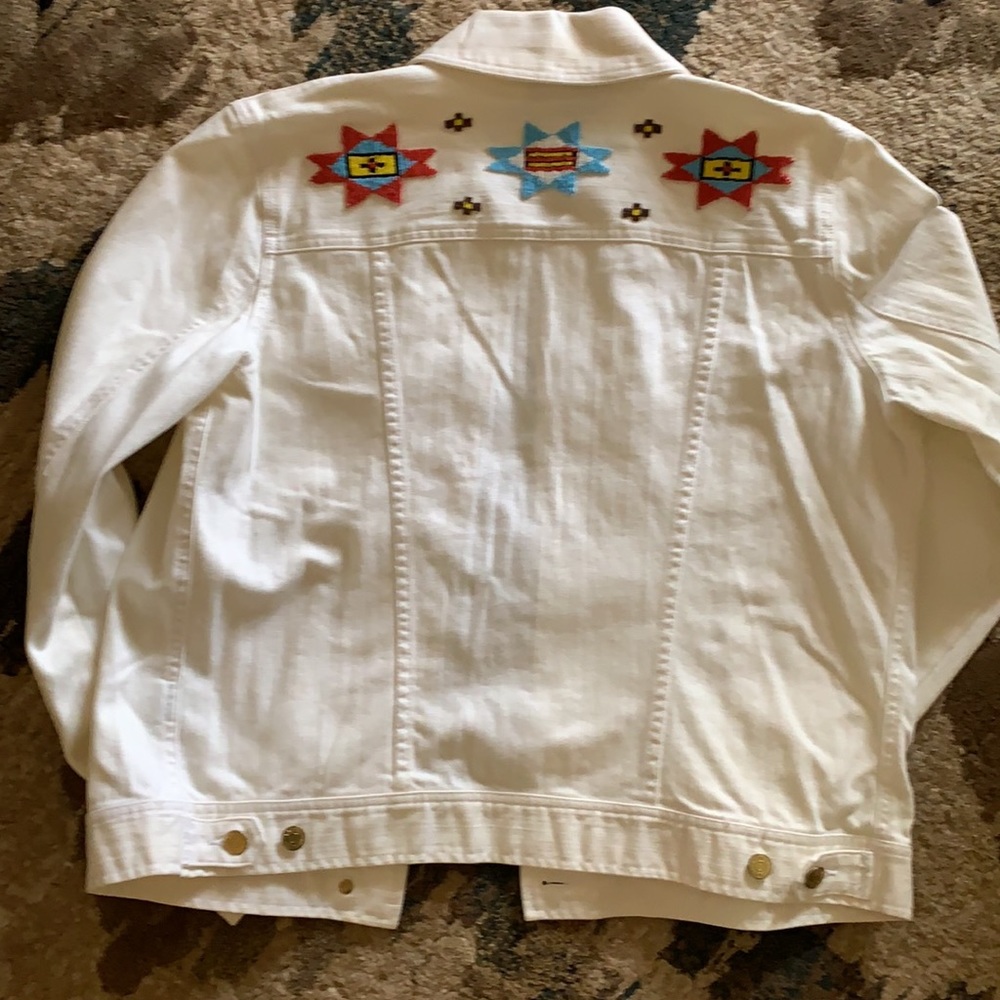 Ralph Lauren White Beaded Denim Jacket - image 5